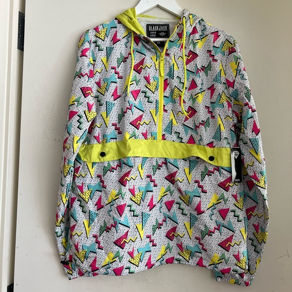 Black Jack Retro Windbreaker Jacket NWT